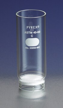 Pyrex&#174; fritted disc body diam. 45&#160;mm, porosity 170-220&#160;&#956;m