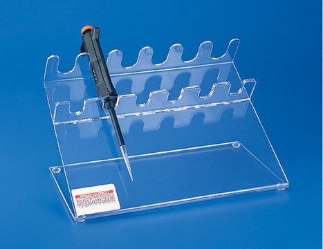 Pipette workstation acrylic, with upper and lower rack