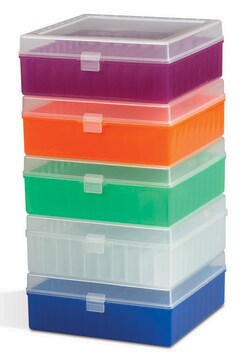 Bel-Art&#174; Freezer Storage Box no. of holes, 100, assorted colors polypropylene, pack of 5