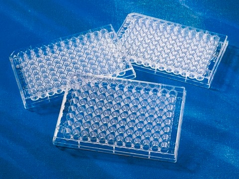 Corning&#174;&nbsp;96 Well Clear Polystyrene Microplate round bottom clear, polystyrene, bag of 25, non-sterile, lid: no