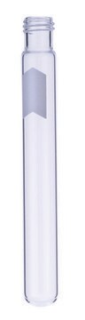 KIMBLE&#174; disposable screw thread culture tube with white marking spot round bottom borosilicate glass, tube diam. × L (13&#160;mm) (100&#160;mm), non-sterile