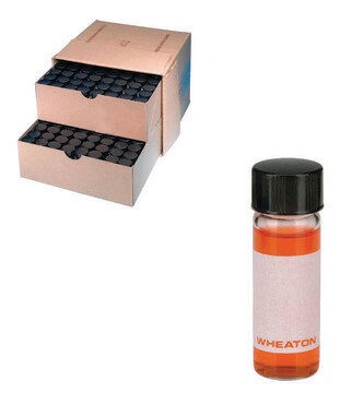 WHEATON&#174; clear sample vial with rubber lined cap packed in partitioned tray glass, tube capacity (4&#160;mL), screw cap