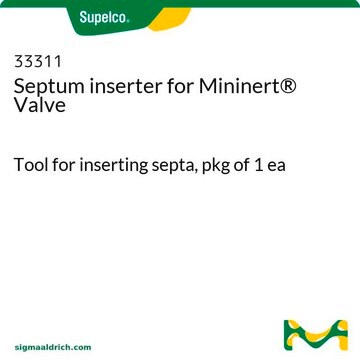 Septum inserter for Mininert&#174; Valve Tool for inserting septa, pkg of 1&#160;ea