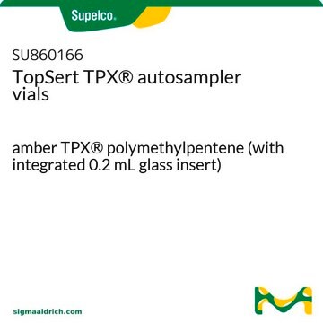 TopSert TPX&#174; autosampler vials amber TPX&#174; polymethylpentene (with integrated 0.2 mL glass insert)