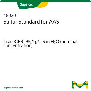 Sulfur Standard for AAS TraceCERT&#174;, 1&#160;g/L S in H2O (nominal concentration)