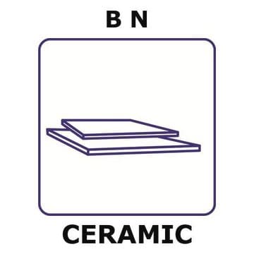 Boron nitride sheet, thickness 0.20&#160;mm, size 5 × 5&#160;mm, condition hot-pressed