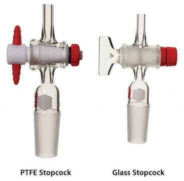 Aldrich&#174; septum-inlet adapter with stopcock Plain, joint: ST/NS 24/40, glass stopcock