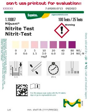 Nitrite Test colorimetric, 2-80&#160;mg/L (NO2-), MQuant&#174;