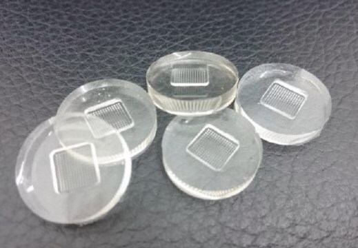 Microneedle template 10x10 array, H 500&#160;&#956;m, base size 200&#160;&#956;m, 500&#181;m pitch