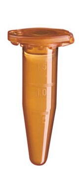 Eppendorf&#174; Safe-Lock micro test tubes capacity 1.5&#160;mL, amber, pack of 1000&#160;ea