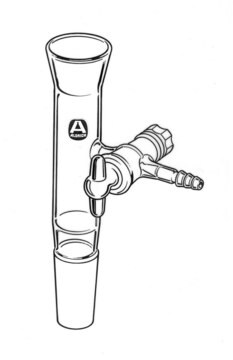 Aldrich&#174; vacuum-filtration adapter with PTFE stopcock joint: ST/NS 24/40, flange I.D. 38&#160;mm