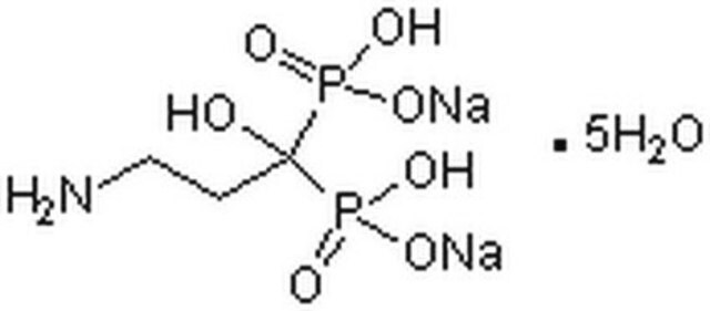 Pamidronate, Disodium Salt A potent and specific inhibitor of bone resorption that does not cause any significant detrimental effect on bone growth and mineralization at concentrations used.