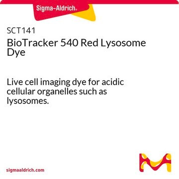 BioTracker 540 Red Lysosome Dye Live cell imaging dye for acidic cellular organelles such as lysosomes.