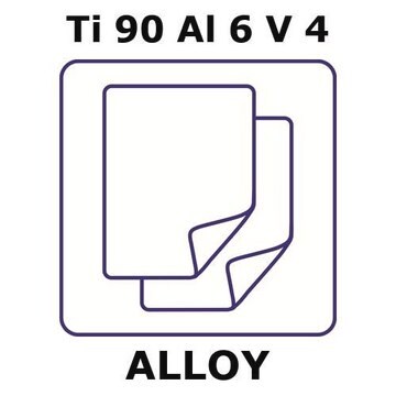 Titanium/Aluminum/Vanadium foil, Ti 90%/Al 6%/V 4%, thickness 0.1&#160;mm, length 0.1 m, coil width 220&#160;mm