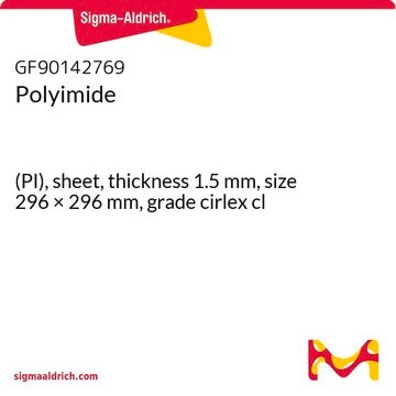 Polyimide (PI), sheet, thickness 1.5&#160;mm, size 296 × 296&#160;mm, grade cirlex cl