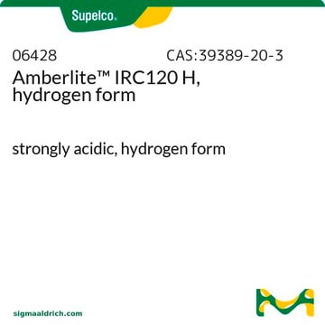 Amberlite&#8482; IRC120 H, hydrogen form strongly acidic, hydrogen form