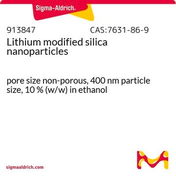 Lithium modified silica nanoparticles pore size non-porous, 400&#160;nm particle size, 10&#160;% (w/w) in ethanol