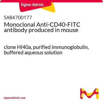 Monoclonal Anti-CD40-FITC antibody produced in mouse clone HI40a, purified immunoglobulin, buffered aqueous solution