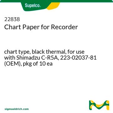 Chart Paper for Recorder chart type, black thermal, for use with Shimadzu C-R5A, 223-02037-81 (OEM), pkg of 10&#160;ea