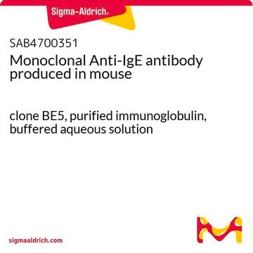 Monoclonal Anti-IgE antibody produced in mouse clone BE5, purified immunoglobulin, buffered aqueous solution