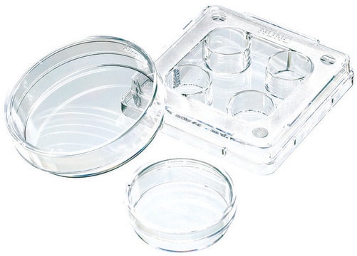 Nunc&#174; IVF multidish &#916; surface treatment, 4 well dish, 1.9 cm2/well, 120/cs