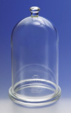 Pyrex&#174; bell jar with knob O.D. × H 222&#160;mm × 425&#160;mm