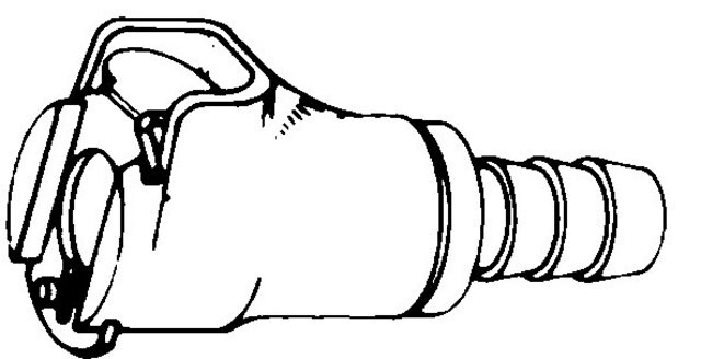 Automatic shut-off quick-disconnect coupling bodies, tube to tube, in-line, bore 1/4&#160;in., for tubing i.d., 0.25&#160;in. (flexible)