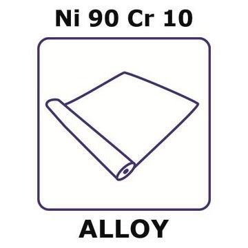 T1 - thermocouple alloy, Ni90Cr10 foil, 0.1m coil, 100mm coil width, 0.25mm thickness, annealed