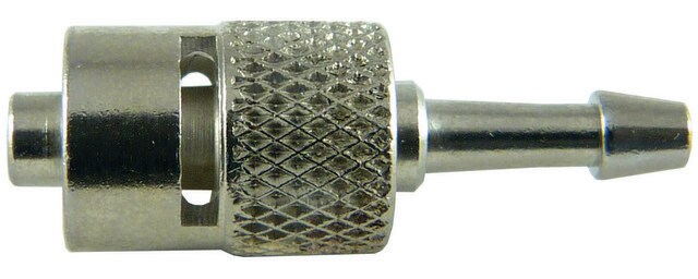 Luer-to-Tubing Connector male Luer lock to hose end, for tubing i.d., 1/16 &#8209; 3/32&#160;in., nickel plated