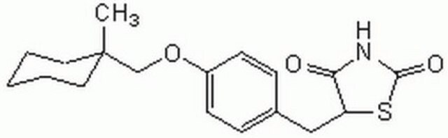 Ciglitazone A potent thiazolinedione (TDZ) type anti-hyperglycemic agent and a selective PPAR&#947; agonist (EC&#8325;&#8320; = 3 &#181;M).