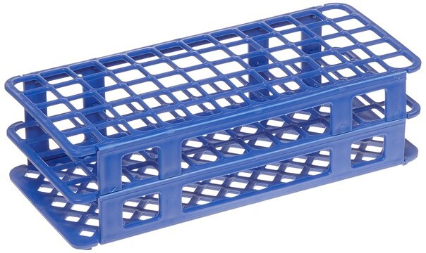 Fold and Snap test tube rack for tubes, 17&#160;mm, blue