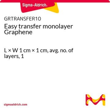 Easy transfer monolayer Graphene L × W 1&#160;cm × 1&#160;cm, avg. no. of layers, 1