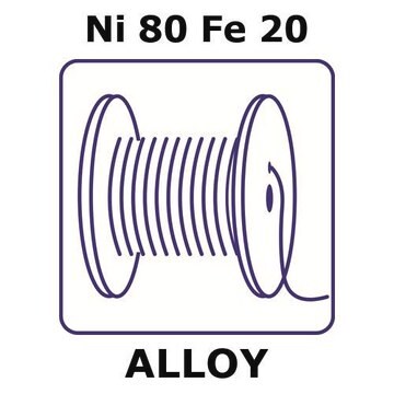 Nickel-iron alloy, Ni80Fe20 20m wire, 0.25mm diameter, as drawn