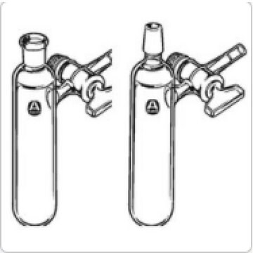 Reaction and storage tube with glass stopcock on side-arm capacity 50&#160;mL, female joint: ST/NS 14/20