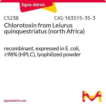 Chlorotoxin from Leiurus quinquestriatus (north Africa) recombinant, expressed in E. coli, &#8805;98% (HPLC), lyophilized powder