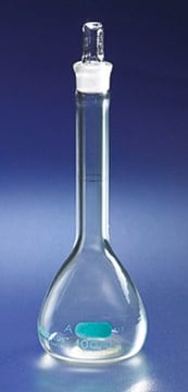 PYREXPLUS&#174; volumetric flask, with protective coating, Pyrex&#174; stopper capacity 500&#160;mL