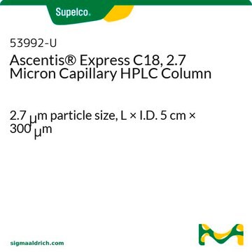 Ascentis&#174; Express C18, 2.7 Micron Capillary HPLC Column 2.7&#160;&#956;m particle size, L × I.D. 5&#160;cm × 300&#160;&#956;m