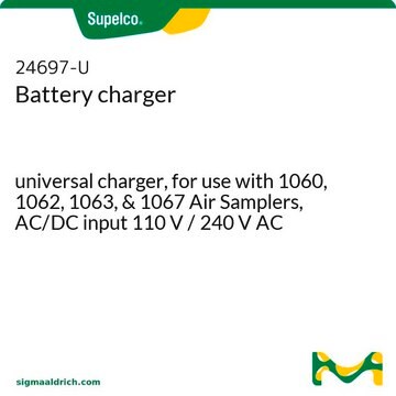 Battery charger universal charger, for use with 1060, 1062, 1063, &amp; 1067 Air Samplers, AC/DC input 110&#160;V / 240&#160;V AC