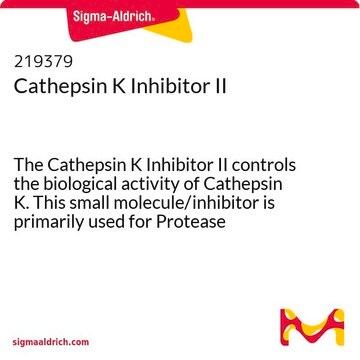 Cathepsin K Inhibitor II The Cathepsin K Inhibitor II controls the biological activity of Cathepsin K. This small molecule/inhibitor is primarily used for Protease Inhibitors applications.