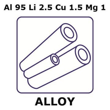 Aluminum-lithium-copper alloy, Al95Li2.5Cu1.5Mg1 100mm tube, 24mm outside diameter, 1mm wall thickness, 22mm inside diameter