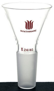 Synthware&#8482; powder funnel joint: ST/NS 24/40, top diam. 100&#160;mm