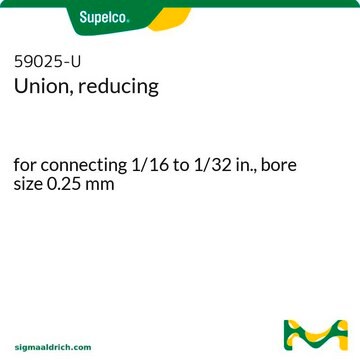 Union, reducing for connecting 1/16 to 1/32 in., bore size 0.25&#160;mm