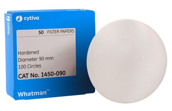 Whatman&#174; quantitative filter paper, hardened low-ash, Grade 50 circles, diam. 55&#160;mm, pack of 100