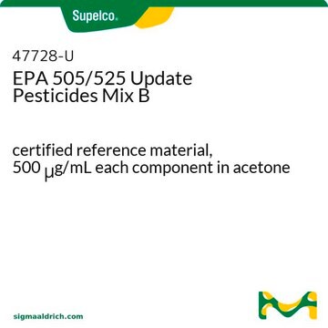 EPA 505/525 Update Pesticides Mix B certified reference material, 500&#160;&#956;g/mL each component in acetone