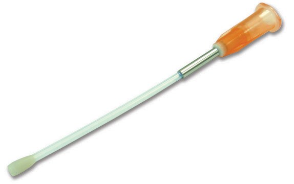 Animal feeding needle, sterile, disposable, PTFE w/SS bite protector size 17G, L × diam. 3.3&#160;in. × 2.4&#160;mm , ball