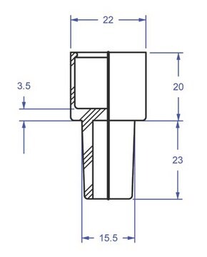 Precision Seal&#174; rubber septa red, 15/25 joints