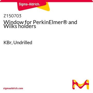 Window for PerkinElmer&#174; and Wilks holders KBr, Undrilled