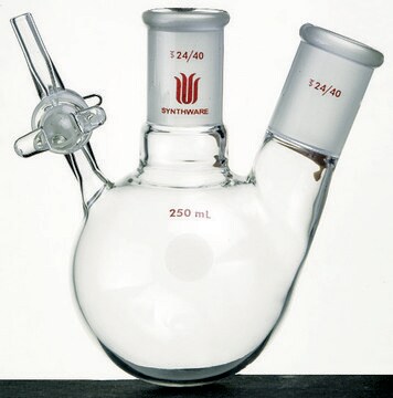 Synthware&#8482; two neck reaction flask with glass stopcock capacity 250&#160;mL, joint: ST/NS 24/40