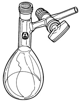 ケルダール反応および保存用スラスコ、枝上ガラス製ストップコック付き capacity 25&#160;mL, female joint: ST/NS 14/20