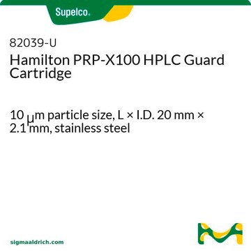 Hamilton PRP-X100 HPLC Guard Cartridge 10&#160;&#956;m particle size, L × I.D. 20&#160;mm × 2.1&#160;mm, stainless steel